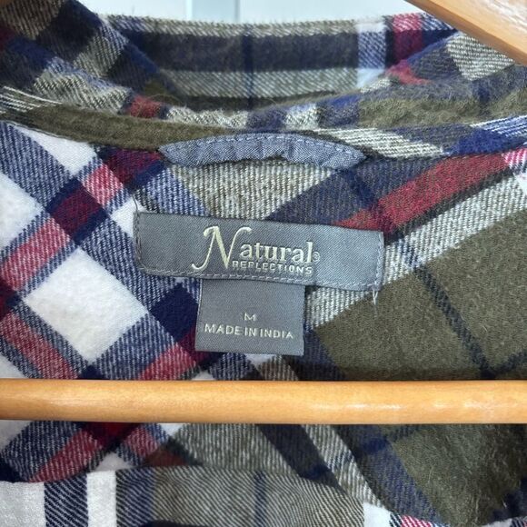 Natural Reflections Multicolor Plaid Flannel Shirt women’s medium - Picture 2 of 5